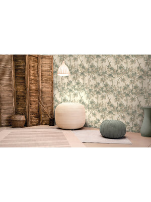 Dutch Wallcoverings Sahara - Tipu Emerald Green Beads - Groen