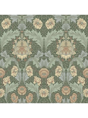 Dutch Wallcoverings Hidden Tr2 -Myrtle Green/Apricot - Groen/Abrikoos Dutch Wallcoverings Hidden Tr2 -Myrtle Green/Apricot - Groen/Abrikoos
