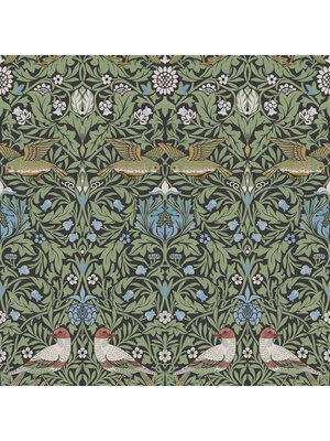 Dutch Wallcoverings Hidden Tr2 -Bird Green/Blue - Groen/Blauw Dutch Wallcoverings Hidden Tr2 -Bird Green/Blue - Groen/Blauw