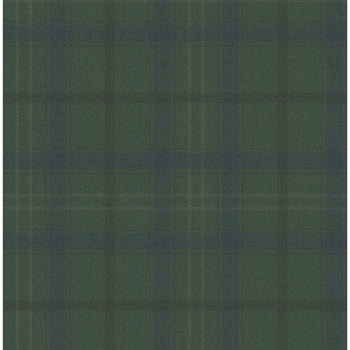 Dutch Wallcoverings Sauvage Ruit - Groen/Blauw