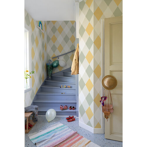 Dutch Wallcoverings Langtan - Kalas Green/Yellw/White - Groen/Geel/Wit Dutch Wallcoverings Langtan - Kalas Green/Yellw/White - Groen/Geel/Wit