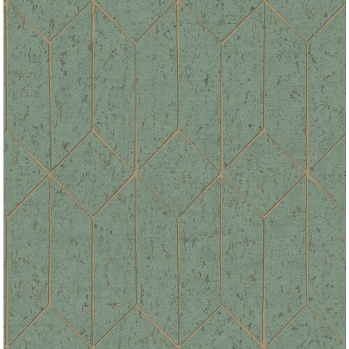 Dutch Wallcoverings Arber - Hayden Sage - Groen/Goud