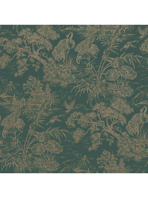 Dutch Wallcoverings Arboretum - Natoru Aqua Gold - Groen/Goud Dutch Wallcoverings Arboretum - Natoru Aqua Gold - Groen/Goud