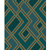Dutch Wallcoverings Asperia - Fabric Geo - Groen/Goud