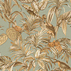 Dutch Wallcoverings Wallstitch/Bs1 Bird Of Paradise Tea - Groen/Goud