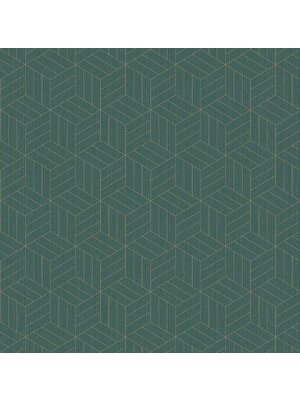 Dutch Wallcoverings Euphorie - Dessin - Groen/Goud