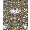 Dutch Wallcoverings Khalili - Tora Khaki - Groen/Oranje