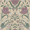 Dutch Wallcoverings Apelviken - Filippa Beige/Grn/Pnk - Groen/Roze