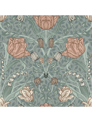 Dutch Wallcoverings FC Apelviken- Filippa Green/pink - 33010