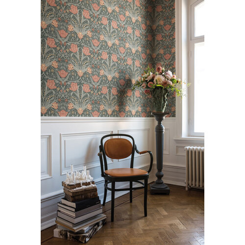 Dutch Wallcoverings Apelviken - Filippa Green/Pink - Groen/Roze