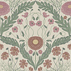 Dutch Wallcoverings FC Blomstermala- Marguerite Grn/pnk - 51002