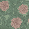 Dutch Wallcoverings Blomstermala - Rosa Green/Pink - Groen/Roze