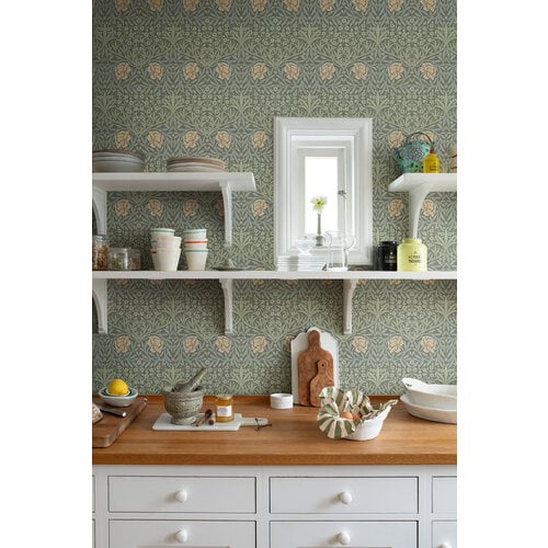 Dutch Wallcoverings Hidden Tr2 -Oxford Union Grn/Apri - Groen/Roze