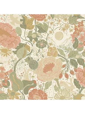 Dutch Wallcoverings Langtan - Växa Green/Pink - Groen/Roze Dutch Wallcoverings Langtan - Växa Green/Pink - Groen/Roze