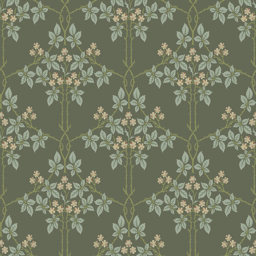 Dutch Wallcoverings Hidden Tr2 -Blackberry Grn/Roz/Bl - Groen/Roze/Blauw