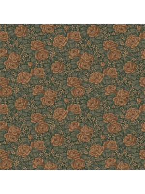 Dutch Wallcoverings FC Rosenlycka- Roses Green/Terra - 43110