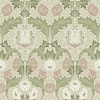 Dutch Wallcoverings Hidden Tr2 -Myrtle Grn/White/Pink - Groen/Wit/Roze