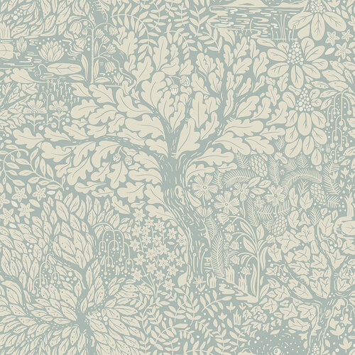 Dutch Wallcoverings Hjärterum - Olle - Lichtblauw