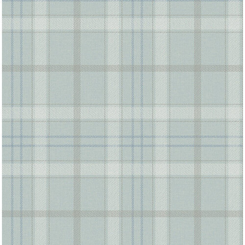 Dutch Wallcoverings Sauvage Ruit - Lichtblauw