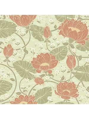 Dutch Wallcoverings Hjärterum - Eva - Lichtgroen