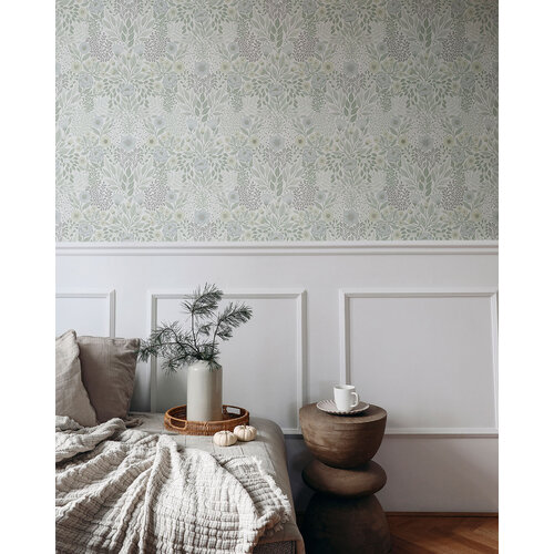 Dutch Wallcoverings Klara & Tove - Äng Light Green - Lichtgroen