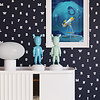Dutch Wallcoverings Joy - Letters - Marineblauw/Wit