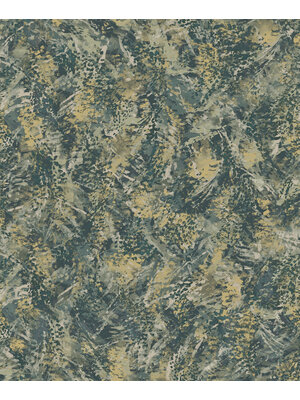 Dutch Wallcoverings Arabesque - Pluma Teal Gold - Multi