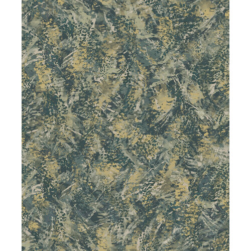 Dutch Wallcoverings Arabesque - Pluma Teal Gold - Multi