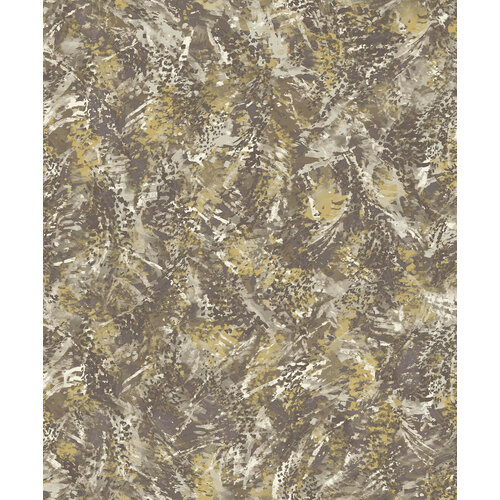 Dutch Wallcoverings Arabesque - Pluma Chocolate Gold - Multi
