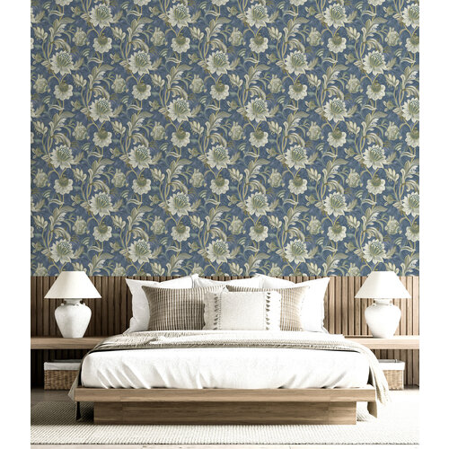 Dutch Wallcoverings Arabesque - Cecelia Navy - Multi