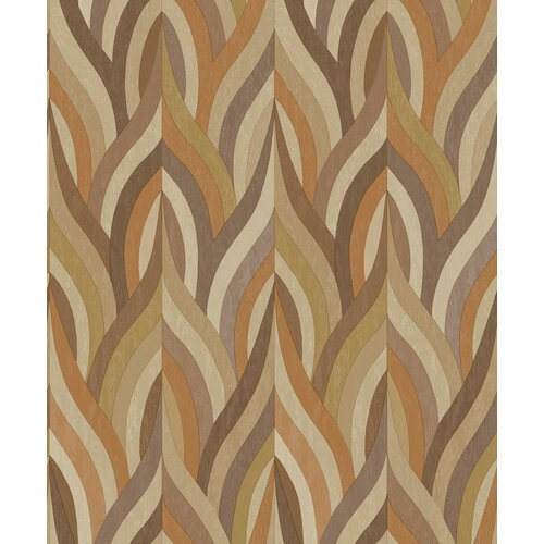Dutch Wallcoverings Arabesque - Arabesque Orange/Mocha - Multi