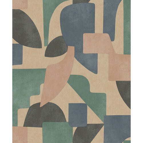 Dutch Wallcoverings Arboretum - Linnet Taupe Aqua - Multi