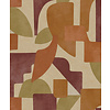 Dutch Wallcoverings FC Arboretum- Linnet Burgundy/Orange - 91714