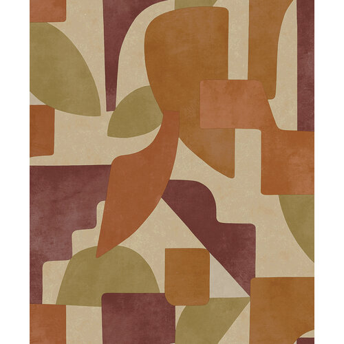 Dutch Wallcoverings Arboretum - Linnet Burgundy/Orange - Multi