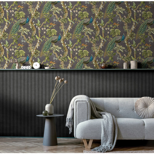 Dutch Wallcoverings Arboretum - Cassia Charcoal - Multi