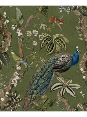 Dutch Wallcoverings Arboretum - Cassia Green - Multi