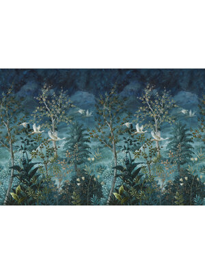 Dutch Wallcoverings Arboretum - Mural Midnight Blue - Multi