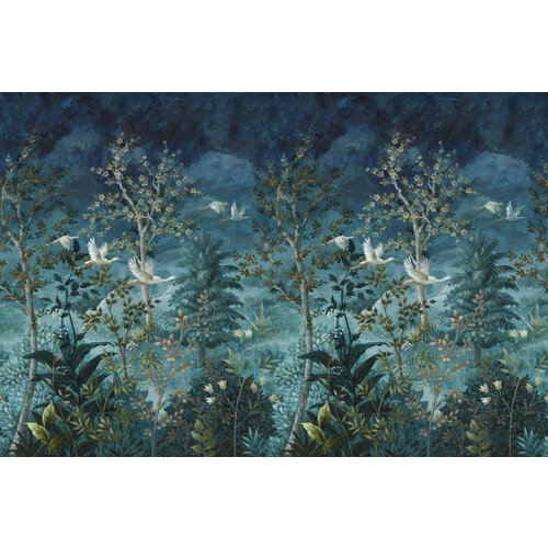 Dutch Wallcoverings Arboretum - Mural Midnight Blue - Multi