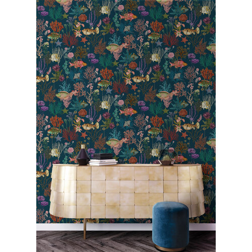Dutch Wallcoverings Arboretum - Cora Navy - Multi