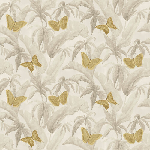 Dutch Wallcoverings Designology - Silverdale Gold Butterfly - Multi