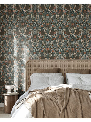 Dutch Wallcoverings FC Klara & Tove- Äng Black/dark blue - 26005