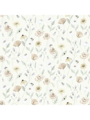 Dutch Wallcoverings Rosenlycka - Flowers Pastel - Multi