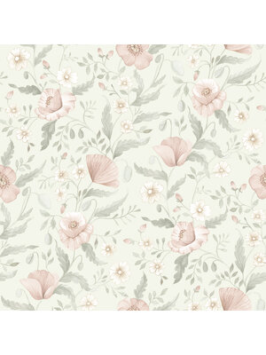 Dutch Wallcoverings FC Rosenlycka- Garden Flowers Light Blue - 43117