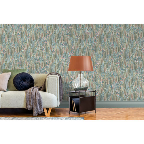 Dutch Wallcoverings Amazonia - Amherst Coral/Blue - Multicolor
