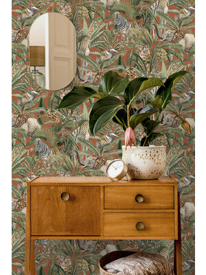 Dutch Wallcoverings Amazonia - Serengeti Orange - Multicolor