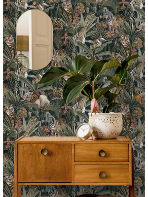 Dutch Wallcoverings Amazonia - Serengeti Navy - Multicolor