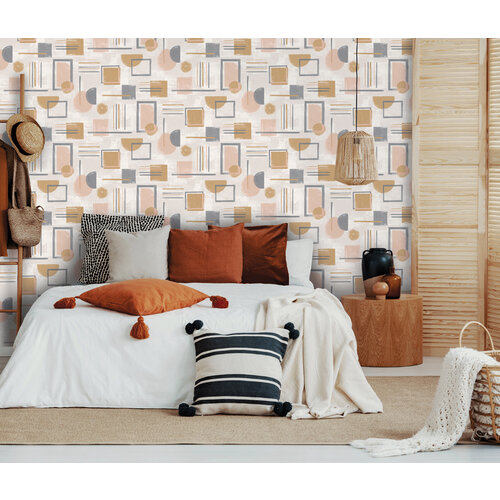 Dutch Wallcoverings Amazonia - Nordic Geo Coral - Multicolor Dutch Wallcoverings Amazonia - Nordic Geo Coral - Multicolor