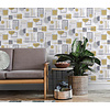 Dutch Wallcoverings Amazonia - Nordic Geo Grey/Ochre - Multicolor