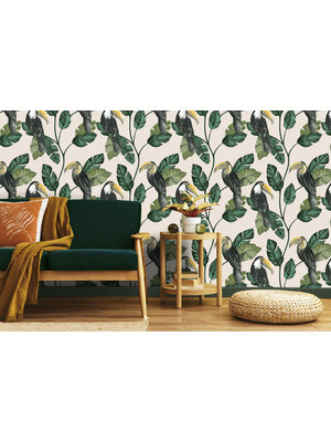 Dutch Wallcoverings Amazonia - Tiki Neutral - Multicolor
