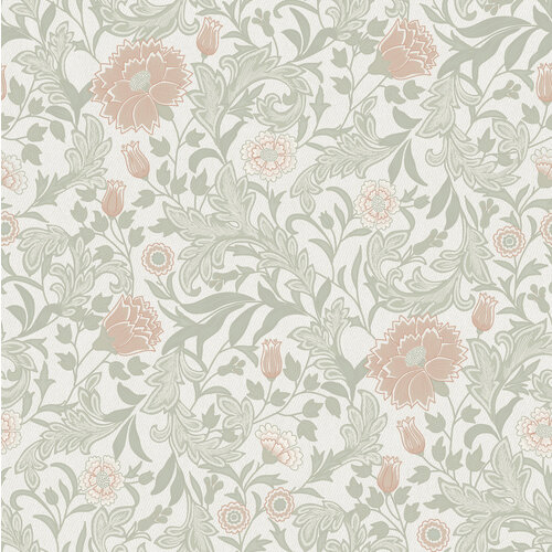 Dutch Wallcoverings Eleganza - Bilbury Sage Coral - Multicolor